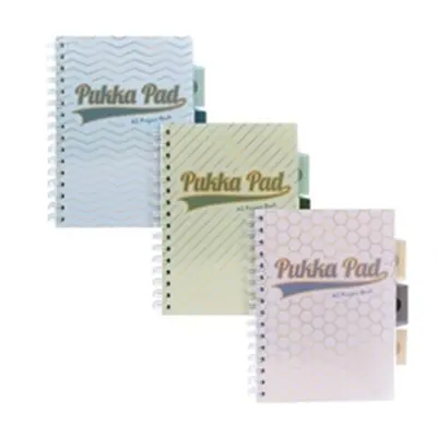 Pukka Haze Project Book A5 Wirebound With Dividers Assorted (Pack 3)