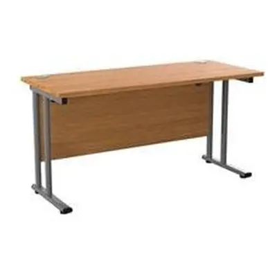 Allegro 1400 X 600 Rectangular Cantilever Workstation Oak/Silver