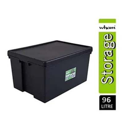 Wham Bam Black Recycled Storage Box 96 Litre