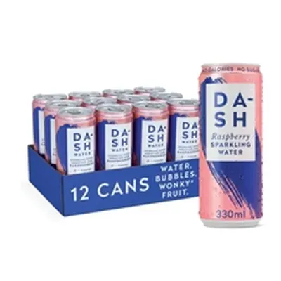 Dash Raspberry Sparkling Water 330ml (Pack of 12) DBL005