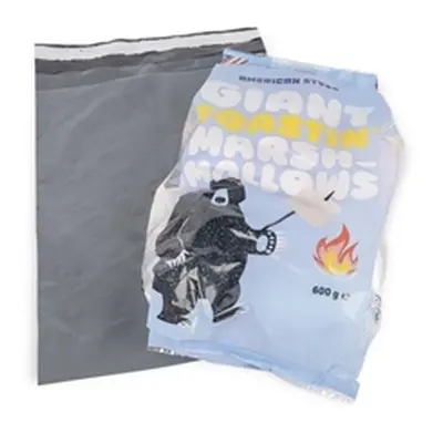 Polythene Mailing Bags, 250 x 350mm with 50mm flap, 50mu, Grey