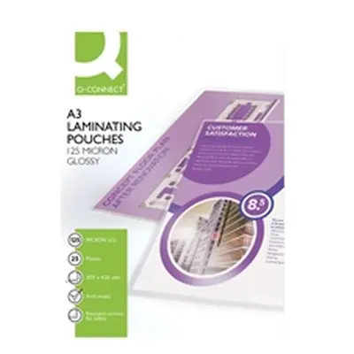 Q-Connect A3 Laminating Pouch 250 Micron Gloss (Pack of 25) - KF04128