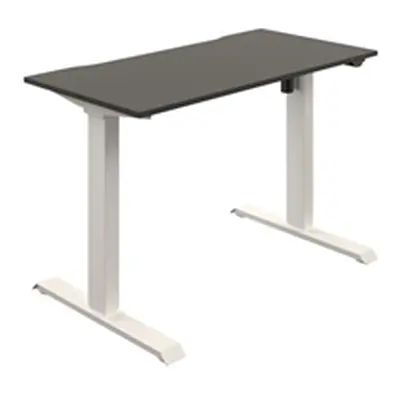 Okoform Single Motor Height Adjustable Desk Black/White Frame 1200X600