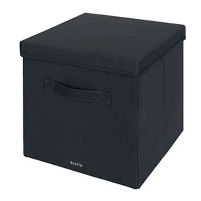 Leitz Fabric Storage Box with Lid Twinpack Large Grey 61450089