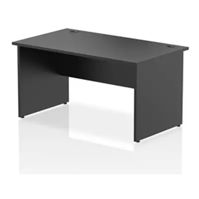 Impulse 1400x800mm Straight Office Desk Black Top Panel End Leg