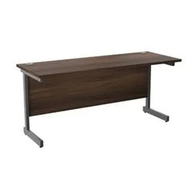 Mezzo 1600x600 Cantilever Workstation-Dark Walnut Ref SU1660RECDWSV