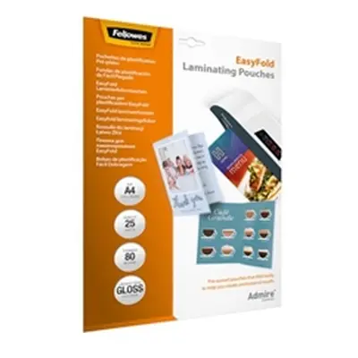 Fellowes Admire EasyFold A4 Laminating Pouches 160 Micron (25 Pack)