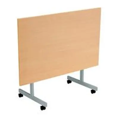 Allegro Tilting Table 1200x800 Silver Legs Beech Top Ref OETT1280SVBE2