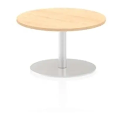 Italia 600mm Poseur Round Table Maple Top 475mm High Leg