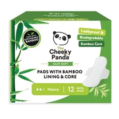 Cheeky Panda FSC Sanitary Pads With Bamboo Lining & Core Heavy (Pack