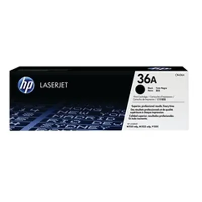 HP 36A Black Original LaserJet Toner Cartridge (CB436A)