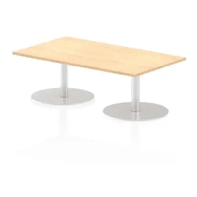 Italia 1400 x 800mm Poseur Rectangular Table Maple Top 475mm High Leg