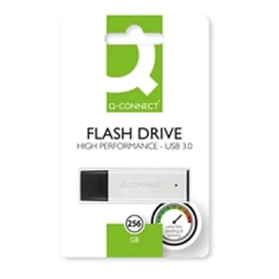 Q-Connect Black/Silver USB 3.0 High Performance 256GB Flash Drive