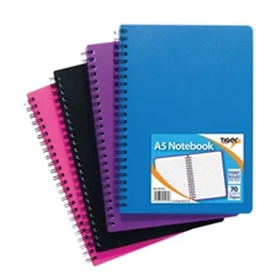 Sundry A5 Wiro Polypropylene Notebook (5 Pack) 301472