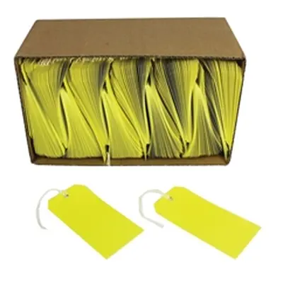 Strung Tags 120x60mm Yellow (1000 Pack) KF01626