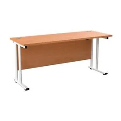 Allegro 1600 X 600 Rectangular Cantilever Workstation Beech/White