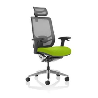 Ergo Click Fabric Seat Myrrh Green Black Mesh Back with Headrest