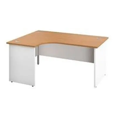 1600X1200 Panel Left Hand Radial Desk Nova Oak-White