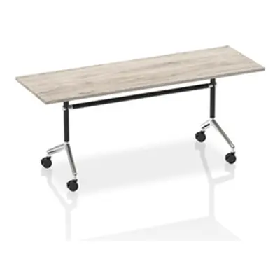 Impulse 1800mm Flip Top Rectangular Table Grey Oak Top