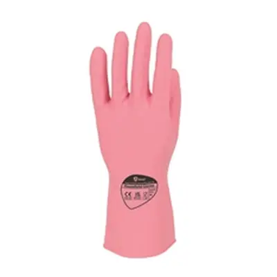 Shield Rubber Household Gloves 0.33mm 30cm Pairs Medium Pink (Pack 12)