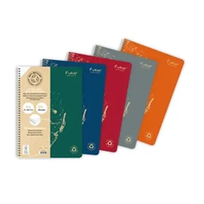 Forever Wirebound Notebook Lined 90gsm A4 Assorted Pack of 5 68406C