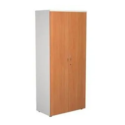 1800 Wooden Cupboard (450mm Deep) White Carcass Beech Doors