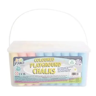 Craft Planet Coloured Playground Chalk Tub of 52 CPT 714104