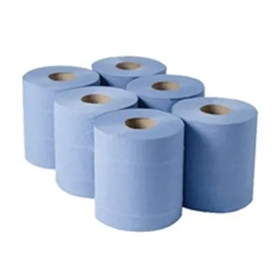 1-Ply Blue Centrefeed Rolls 300mx175mm (Pack of 6) 852660