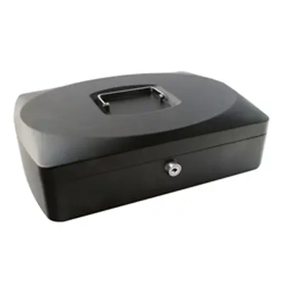 Q-Connect Cash Box 10 Inch Black Ref KF02603