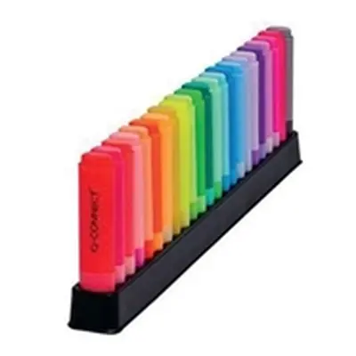 Q-Connect Highlighter Pens Deskset Assorted (Pack of 23) KF17782