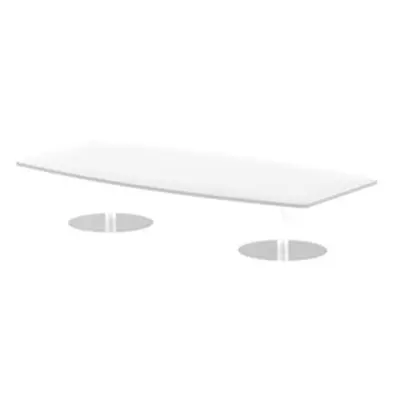 Italia 2400mm Poseur High Gloss Table White Top 475mm High Leg