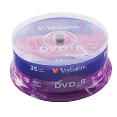 Verbatim DVD+R 16x 4.7GB Spindle (25 Pack)