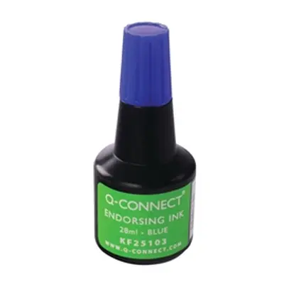 Q-Connect Endorsing Ink 28ml Blue (Pack of 10) Ref KF25103Q