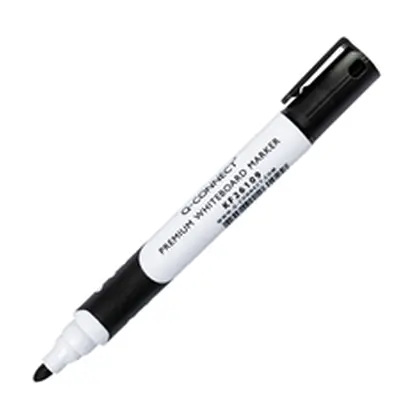 Q-Connect Premium Whiteboard Marker Bullet Tip Black Pk 10 - KF26109