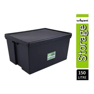 Wham Bam Black Recycled Storage Box 150 Litre