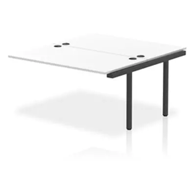 Impulse Bench B2B Ext Kit 1400 Black Frame Office Bench Desk White