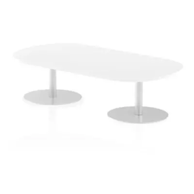 Italia 1800mm Poseur Boardroom Table White Top 475mm High Leg