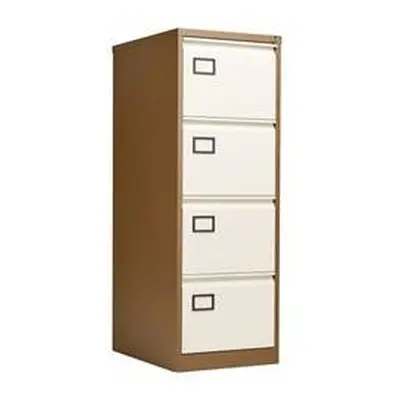 Bisley 4 Drawer Contract Steel Filing Cabinet - Coffee Cream - AOC4C/C