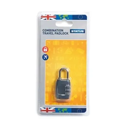 Status Three-Digit Combination Travel Padlock (5 Pack)