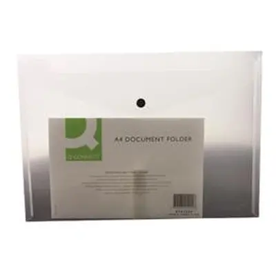 Q-Connect Polypropylene Document Folder A4 Clear Pk 12- KF01244Q