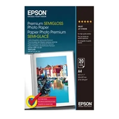 Epson A4 Premium Semi-Gloss Photo Paper (20 Pack)