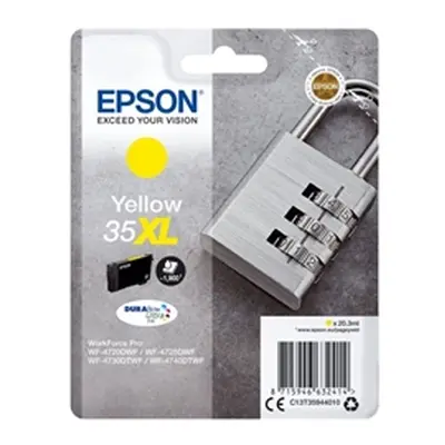 Epson 35XL Ink Cartridge DURABrite Ultra High Yield Padlock Yellow