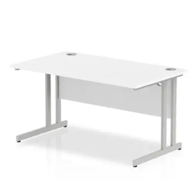 Impulse Cantilever 1400 Rectangle Desk White - I000306