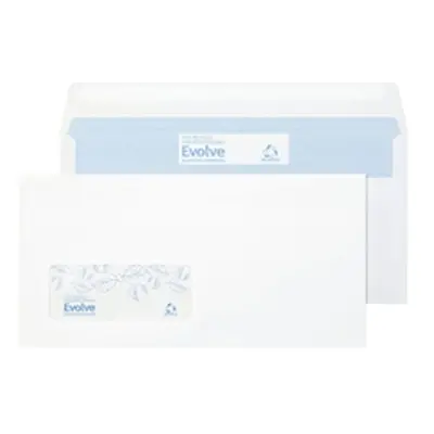 Evolve DL Envelope Recycled Window Wallet Self Seal 90gsm - RD7884