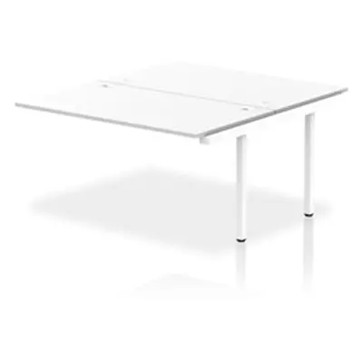 Impulse Bench B2B Ext Kit 1400 White Frame Office Bench Desk White