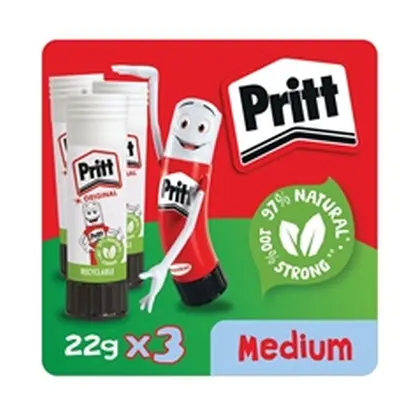 Pritt Stick Glue Stick 22g (Pack of 3) 1483484