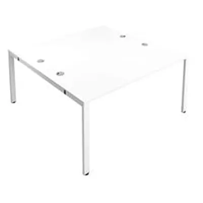 Vivace 2 Person Bench 1200 x 780 -Beech Top and Silver CB1280CPWHWH/2P