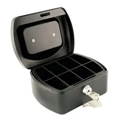 Q-Connect Cash Box 6 Inch Black Ref KF02601