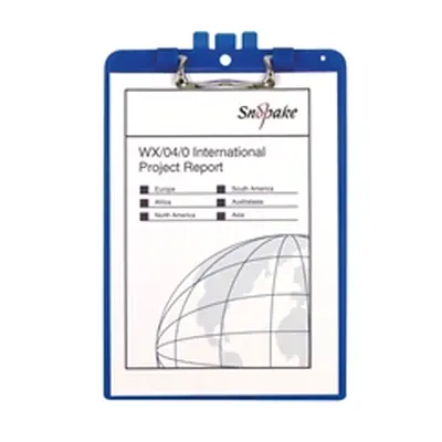 Snopake Clipboard with Pen Holder A4 Blue 15886