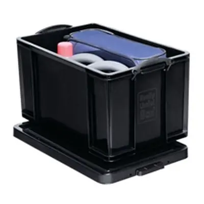 Really Useful 84L Recycled Plastic Storage Box Black 84Black R